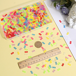 1400 шт. 7-х цветные прозрачные пластиковые соединители S-образного типа FIND-SC0007-98