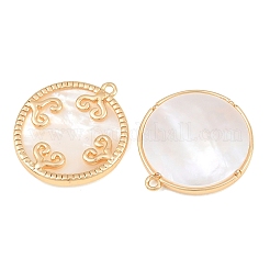 Pendentifs en laiton et coquillages naturels&nbsp;SH-CBA7BFE-02A-G