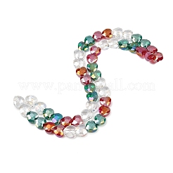Chapelets de perles en verre transparent électrolytique&nbsp;GL-CBADAFE-01F