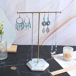 1 комплект позолоченной Т-образной железной полки для хранения ключей и ювелирных изделий&nbsp;ODIS-SC0001-03B