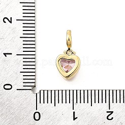 Messing ebnen Zirkonia Charms&nbsp;LS-KK-Q097-03A-G
