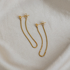 Boucles d'oreilles à tige en acier inoxydable 304 avec chaîne à pampilles pour femmes&nbsp;AQ2980