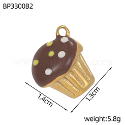 Подвески из нержавеющей стали 304 с эмалью&nbsp;STAS-OY010-98G