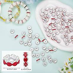 120 шт. Латунные бусины со стразами FIND-SZ0003-65B