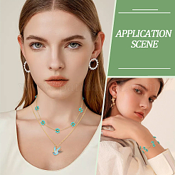 2м цепочка из стеклянных бусин в виде цветка&nbsp;CHS-SP0001-02B