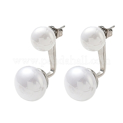 Runde Ohrstecker aus Messing&nbsp;EJEW-C185-02P