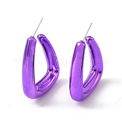 Треугольные акриловые серьги-гвоздики EJEW-P251-06