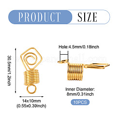 10 pz perline in lega per dreadlocks&nbsp;FIND-TA0008-53C