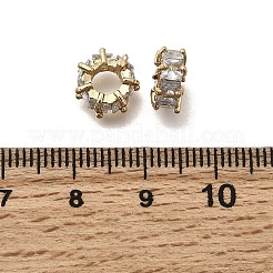 Латунь микропаве прозрачный кубический цирконий европейский бисер&nbsp;KK-Z126-13G