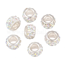 Горный хрусталь из полимерной глины европейские бусины с большим отверстием&nbsp;FPDL-R002-15