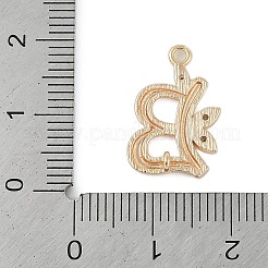 Connettori con lettere in strass di cristallo in ottone&nbsp;KK-S395-06G-B