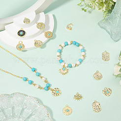 24 pièces 12 styles pendentifs en alliage de placage de rack&nbsp;FIND-SC0014-98