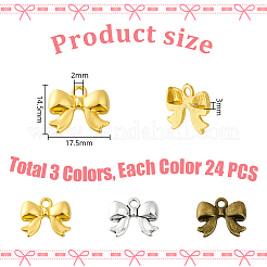 72 шт. 3-х цветные подвески из цинкового сплава в тибетском стиле FIND-GA0007-31