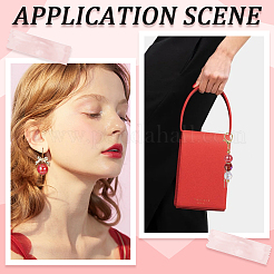 50 шт. прозрачные акриловые бусины цвета AB с блестками&nbsp;TACR-SC0001-25