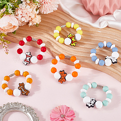 6 шт. силиконовые подвески для бокалов для вина&nbsp;HJEW-SC00131