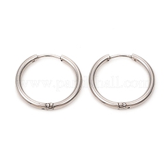 Серьги-кольца Huggie Hoop из нержавеющей стали 201&nbsp;LS-EJEW-L250-01K-P