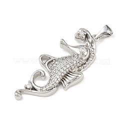 Подвески из морской латуни с микропаве из кубических цирконий KK-K411-04A-P