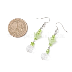 Болтающийся серьги стекло цветок&nbsp;EJEW-JE06537