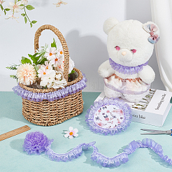 1 шт. двухслойная плиссированная кружевная лента&nbsp;OCOR-BC0007-97C