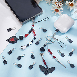 Bouchons anti-poussière mobiles en plastique 50 pièces&nbsp;HJEW-SC0003-20B