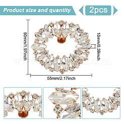 2 шт. украшение для обуви из сплава со стразами AJEW-GO0001-87