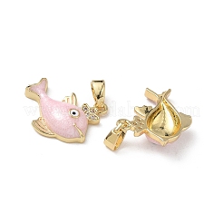 Pendentifs avec zircon cubiques à micro-pavés en laiton&nbsp;KK-F924-19A-G01