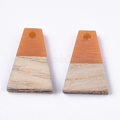 Pendentifs en résine & en bois&nbsp;X-RESI-S358-52