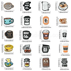40 Stück 20 Stile Kaffee-Stil PVC-Cabochons&nbsp;KY-CJ0002-02