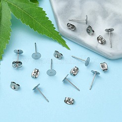 100 pieza de accesorios para pendientes de acero inoxidable 304&nbsp;STAS-YW0001-43D