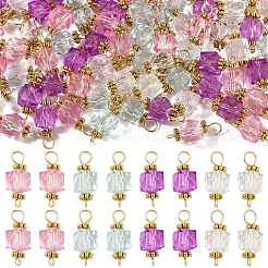 100 шт. прозрачные акриловые граненые кубические соединительные подвески PALLOY-FS00042-01