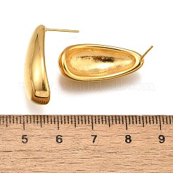 Ионное покрытие (ip) 304 нержавеющая сталь серьги-гвоздики в форме капли для женщин&nbsp;EJEW-K244-10G