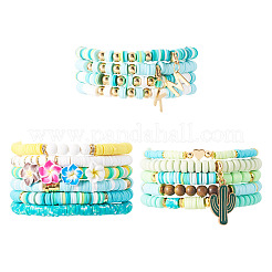 15шт полимерная глина бусины хейши браслеты наборы&nbsp;BJEW-TA00679