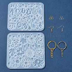 Наборы для изготовления силиконовых форм для подвески-цветка-листа своими руками&nbsp;DIY-FS0010-03