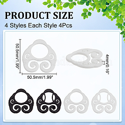 16 шт. 4-х видов пластиковых пряжек&nbsp;FIND-WR0012-74