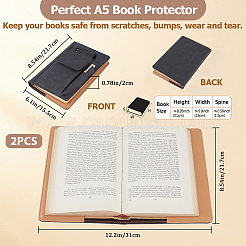 2 copertina per libro in similpelle bicolore&nbsp;AJEW-CP0008-70D