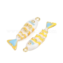 Alliage supports strass pendentif en émail&nbsp;ENAM-H002-01G-01
