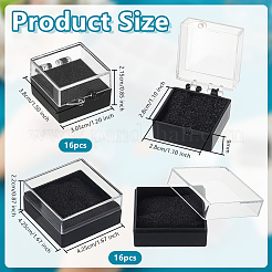 32 шт. 2-х видов пластиковых презентационных коробок для хранения и демонстрации значков&nbsp;AJEW-OC0014-50