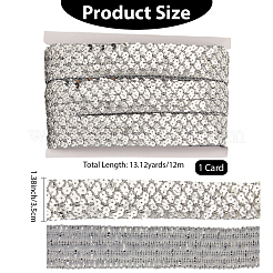 Полиэстер с кружевной отделкой в виде пайеток&nbsp;OCOR-WH20073-01C