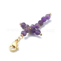 Кулон с крестом из натурального драгоценного камня HJEW-JM00988