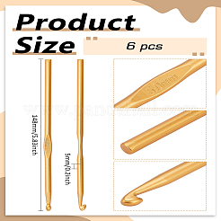 6 Stück Häkelnadeln aus Aluminium&nbsp;TOOL-LP0001-05