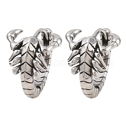 Серьги-кольца в форме скорпиона из хирургической нержавеющей стали 316 EJEW-C160-14AS