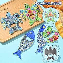 4шт 4 стиля меламиновый магнит на холодильник открывалка для бутылок&nbsp;AJEW-CJ0001-54