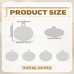 10 шт. штампованные пустые бирки из нержавеющей стали&nbsp;STAS-LP0002-76