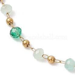 Armbänder aus Glasperlen-Gliederketten für Damen&nbsp;BJEW-JB12977
