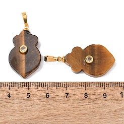 Natürlichen Tigerauge Anhänger&nbsp;G-P628-05G-02