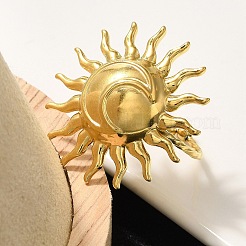Anello aperto in acciaio inossidabile 304 per donna&nbsp;RJEW-B109-03G-04