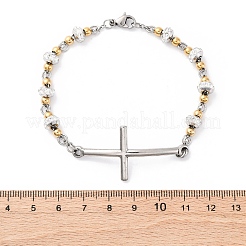 201 браслет из звеньев цепи из нержавеющей стали&nbsp;BJEW-A032-02GP-02