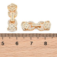 真鍮製マイクロペーブクリアキュービックジルコニアの留め金  18KGP本金メッキ  21.5x7.5x5.5mm&nbsp;CU-CBA7BFE-06A-G