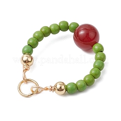 5 шт. подвески из натурального сердолика (окрашенного и нагретого) двух цветов и окрашенной синтетической бирюзы PALLOY-JF03191