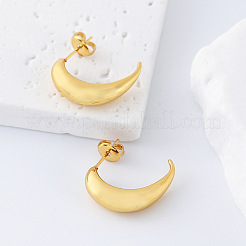 Boucles d'oreilles à tige en acier inoxydable 304 en forme de C pour femmes&nbsp;VT5151